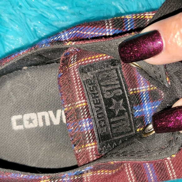 Converse Plaid Women's Size 7 Sneakers - Picture 7 of 8